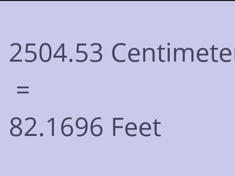 2504.53 CM TO FEET