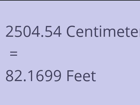 2504.54 CM TO FEET