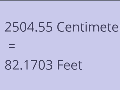 2504.55 CM TO FEET