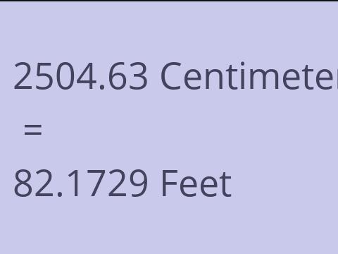 2504.63 CM TO FEET