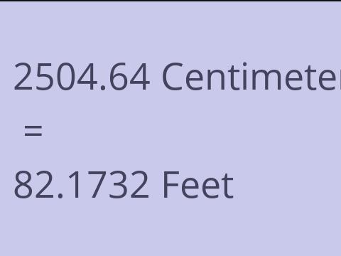 2504.64 CM TO FEET