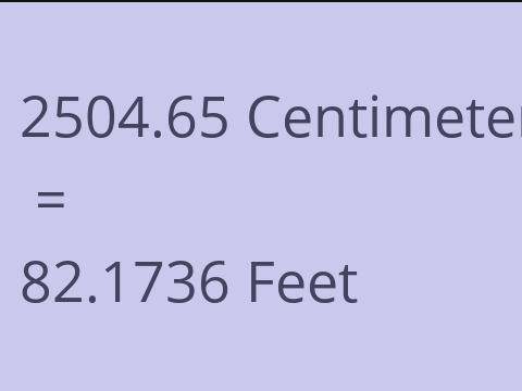 2504.65 CM TO FEET