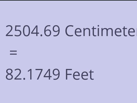 2504.69 CM TO FEET