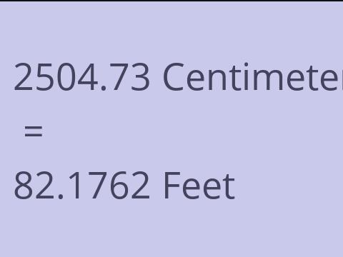 2504.73 CM TO FEET