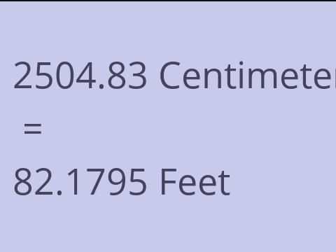 2504.83 CM TO FEET