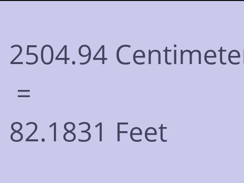 2504.94 CM TO FEET
