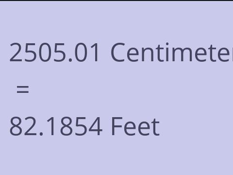 2505.01 CM TO FEET