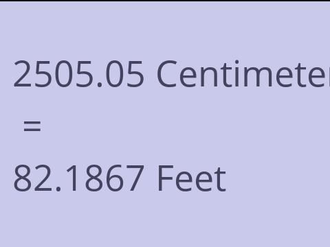 2505.05 CM TO FEET