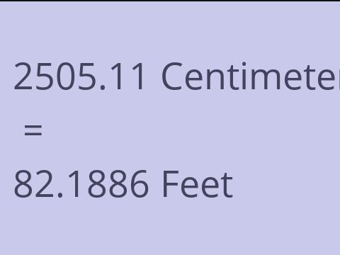 2505.11 CM TO FEET