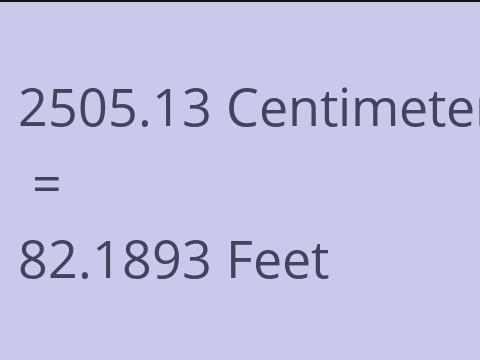 2505.13 CM TO FEET