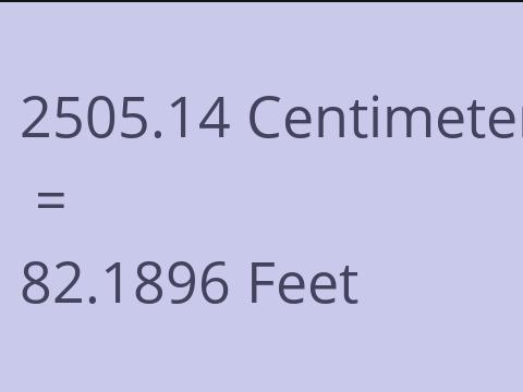2505.14 CM TO FEET