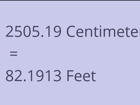 2505.19 CM TO FEET