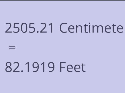 2505.21 CM TO FEET