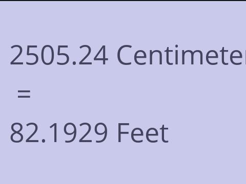 2505.24 CM TO FEET