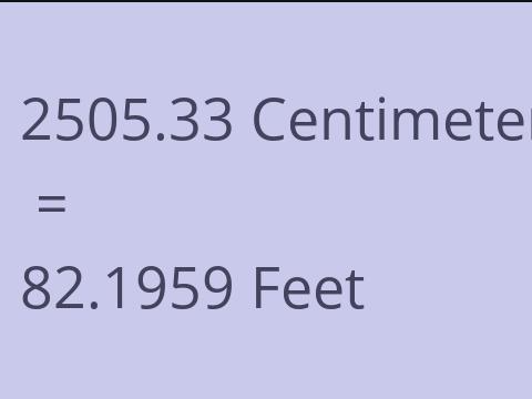 2505.33 CM TO FEET