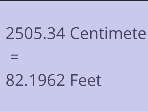 2505.34 CM TO FEET