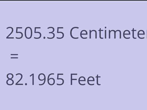 2505.35 CM TO FEET