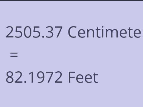 2505.37 CM TO FEET
