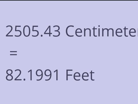 2505.43 CM TO FEET