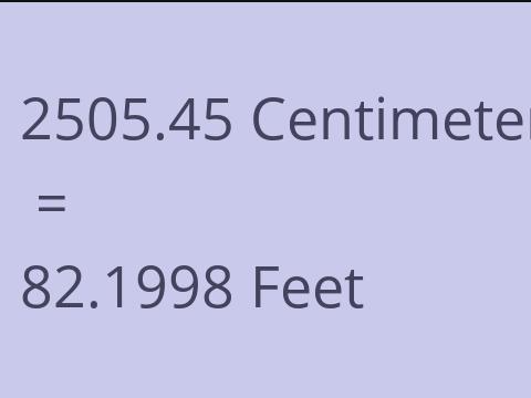 2505.45 CM TO FEET