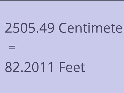 2505.49 CM TO FEET