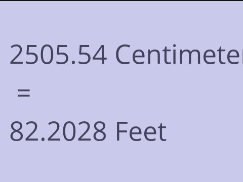 2505.54 CM TO FEET