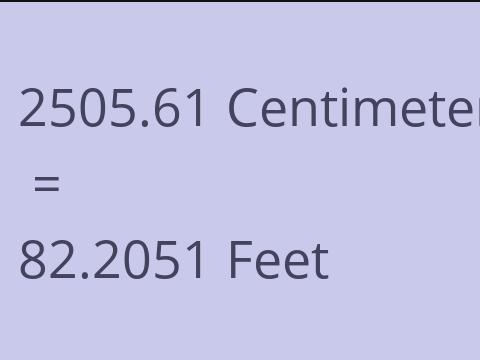 2505.61 CM TO FEET