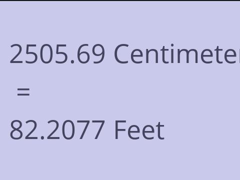 2505.69 CM TO FEET