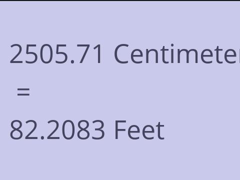 2505.71 CM TO FEET