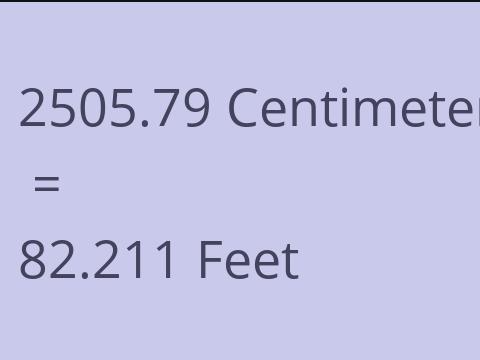 2505.79 CM TO FEET