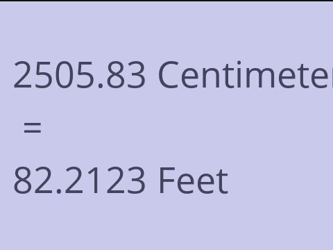 2505.83 CM TO FEET