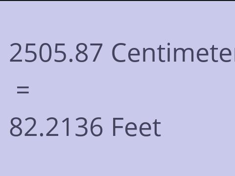 2505.87 CM TO FEET