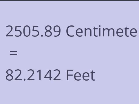 2505.89 CM TO FEET