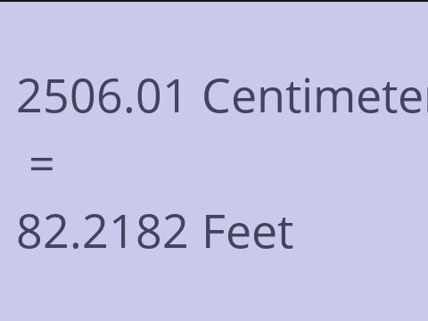2506.01 CM TO FEET