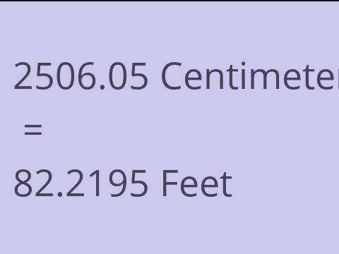 2506.05 CM TO FEET