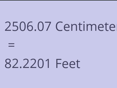2506.07 CM TO FEET
