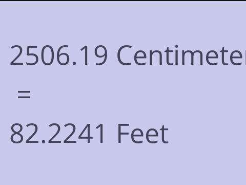 2506.19 CM TO FEET