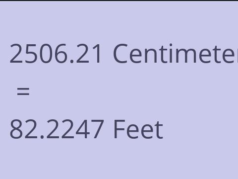 2506.21 CM TO FEET