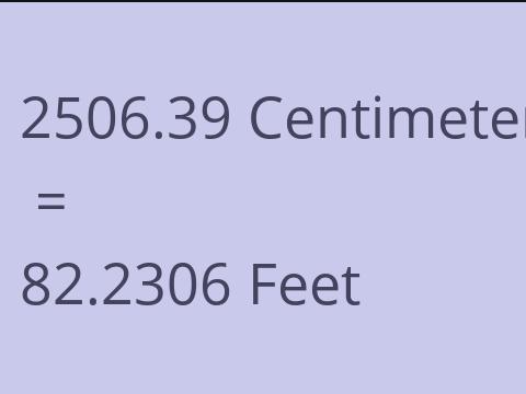 2506.39 CM TO FEET