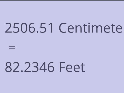 2506.51 CM TO FEET