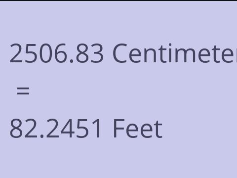 2506.83 CM TO FEET