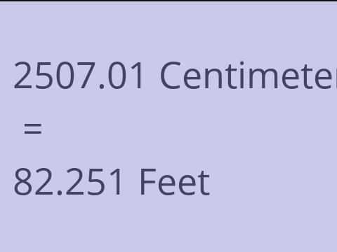 2507.01 CM TO FEET