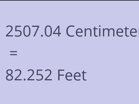2507.04 CM TO FEET
