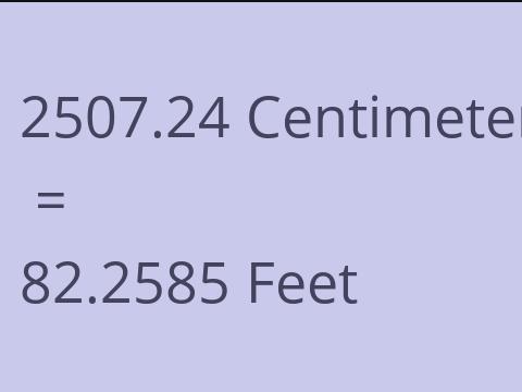 2507.24 CM TO FEET