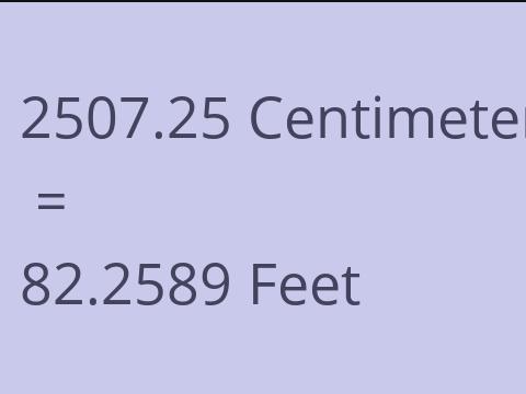 2507.25 CM TO FEET
