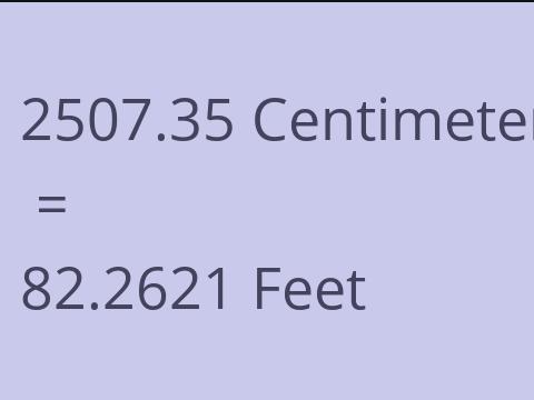 2507.35 CM TO FEET