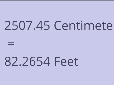 2507.45 CM TO FEET