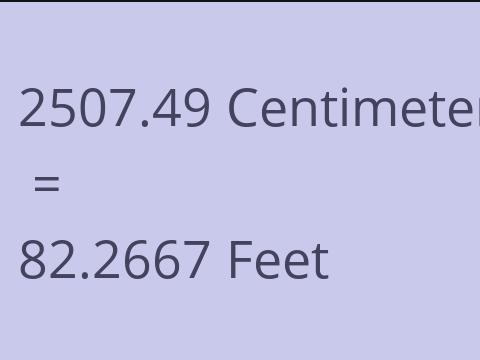2507.49 CM TO FEET