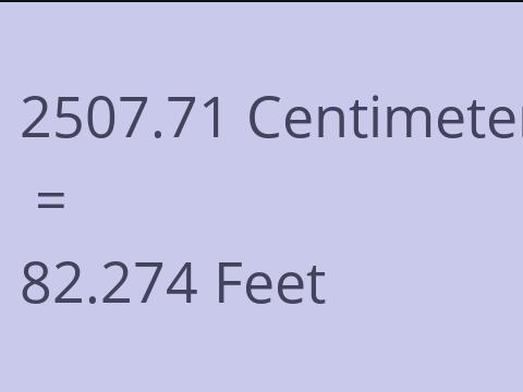 2507.71 CM TO FEET