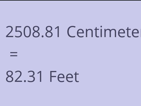 2508.81 CM TO FEET